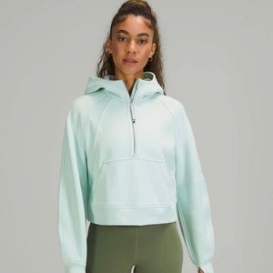 Mint Lululemon Scuba Quarter Zip Hoodie